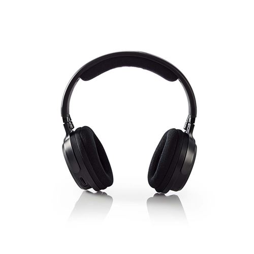 Nedis HPRF200BK - Koptelefoon - over oor - draadloos - 3,5 mm-stekker - zwart