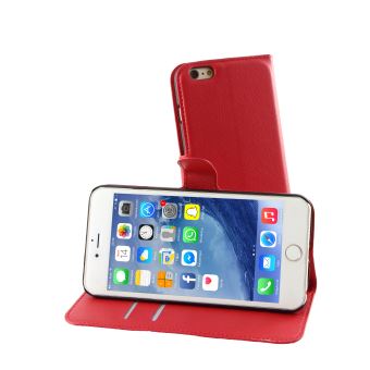 Coque Pour Apple Iphone 6 Plus 6s Plus Etui Portefeuille Rouge Protection Rabat Clapet Aimante Rangement Cartes Phonillico Etui Pour Telephone Mobile Achat Prix Fnac