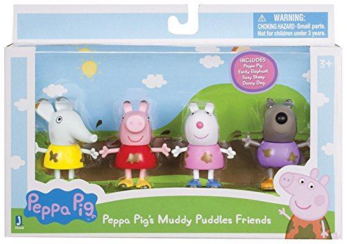 Peppa Pig 92648 Muddy Puddles Friends Lot de 4 figurines