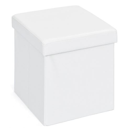 Inter Link Blanc Pouf Coffre Pliable "Basics" 38Cm - Image 1