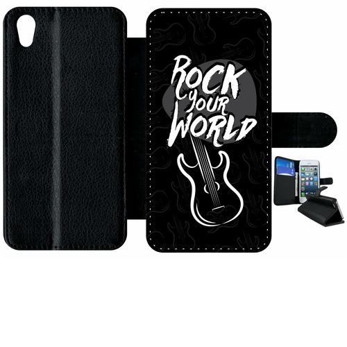 Etui À Rabat Sony Xperia X Performance (xp) Rock Your World Fond Noir