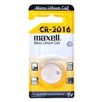 Pile bouton lithium blister CR2016 MAXELL 3V 90mAh - Maxell - Équipements  électriques - Achat & prix