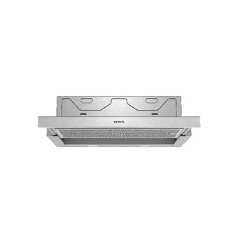 Siemens iQ300 LI64MA531 - Hotte - Téléscopique - Niche - largeur : 52.6 cm - profondeur : 29 cm - extraction et recirculation (avec kit de recirculation supplémentaire) - avec moteur interne - argent métallique