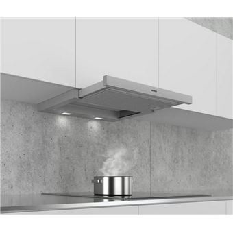Siemens iQ300 LI64MA531 - Hotte - Téléscopique - Niche - largeur : 52.6 cm - profondeur : 29 cm - extraction et recirculation (avec kit de recirculation supplémentaire) - avec moteur interne - argent métallique