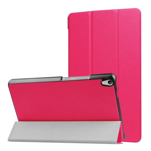 Étui de protection tri-pliée pour Lenovo Tab3 8 Plus TB-8703F - Rose foncé