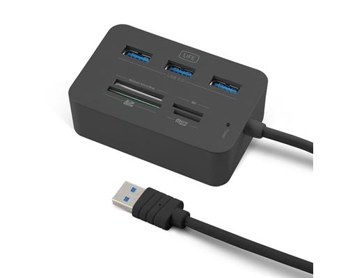 Lecteur de Cartes 1LIFE 1IFECRCOMP3 USB 3.0 Noir