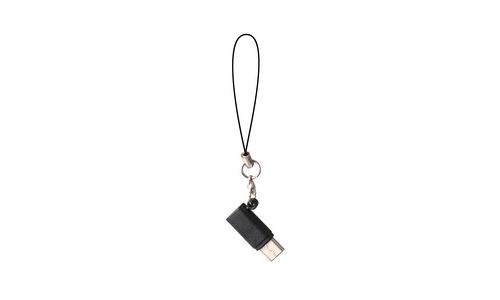 Adaptateur Micro Usb Vers Type C Noir Avec Attache