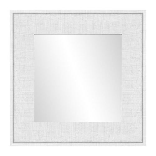 Miroir blanc Ds - 30x30 cm - MDF - Moulure 8 cm - 46x46 cm