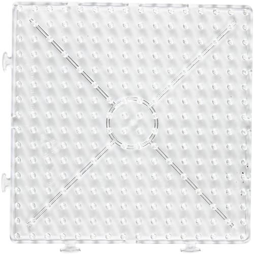 Plaque carrée pour perles à repasser Maxi - Transparente - 15 x 15 cm - 1 pce