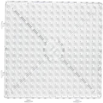 Plaque carrée pour perles à repasser Midi - Picots décalés - 14 x
