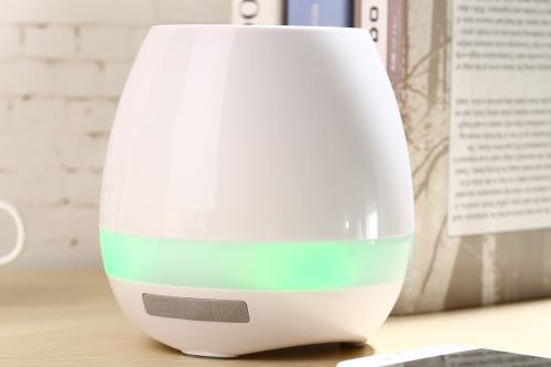 Pot de fleur musical Bluetooth Enceinte Blanc