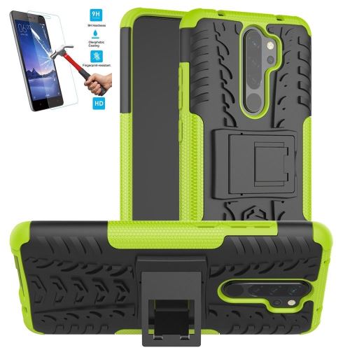 Coque Xiaomi Redmi Note 8 Pro Anti Choc Vert Avec Film Verre Trempé Housse Etui Antichoc hfs-house®