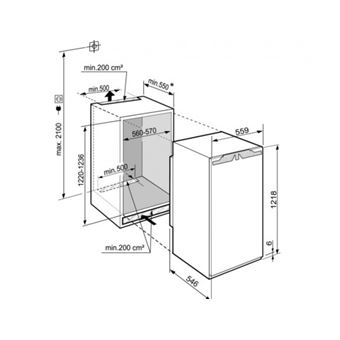 Réfrigérateur 1 porte 235L Froid Brassé LIEBHERR 55.9cm E, IRE4520-20