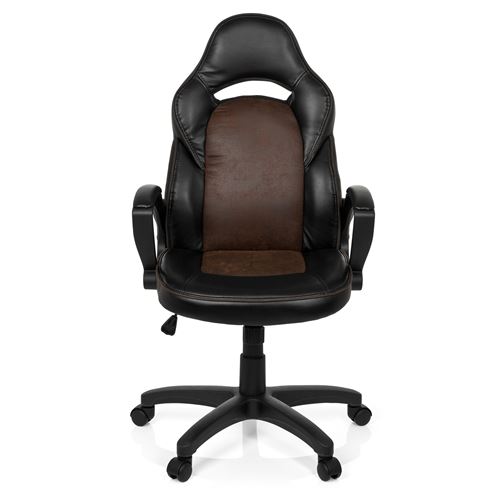 Chaise de bureau Gaming RACER VINTAGE I simili-cuir marron hjh OFFICE