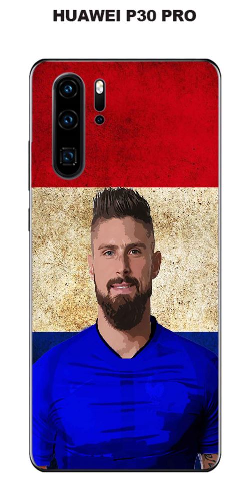 Coque Huawei P30 PRO design Giroud & Drapeaux