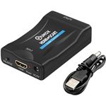 ESynic Convertisseur RCA Vers HDMI AV Vers HDMI 720P / 1080P Câble RCA Mâle Prise Mâle Mini Adaptateur Composite CVBS AV Conversion 16:9/4:3 PAL/NTSC Pour Magnétoscope VHS Lecteur DVD