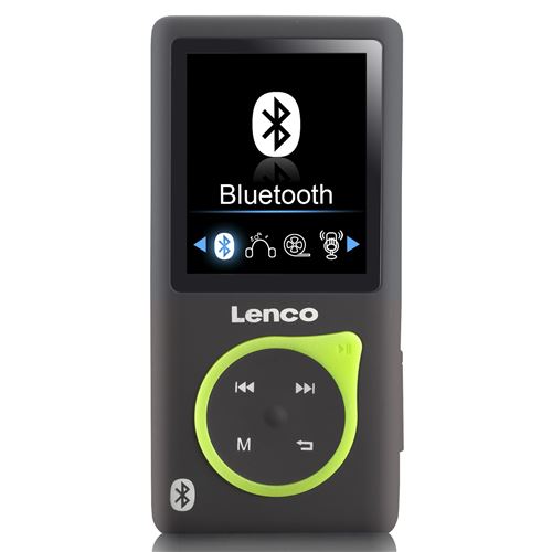 Lecteur MP3/MP4 avec Bluetooth® et carte micro SD de 8 Go Lenco XEMIO-768  Lime - Baladeur MP3 / MP4 - Achat & prix