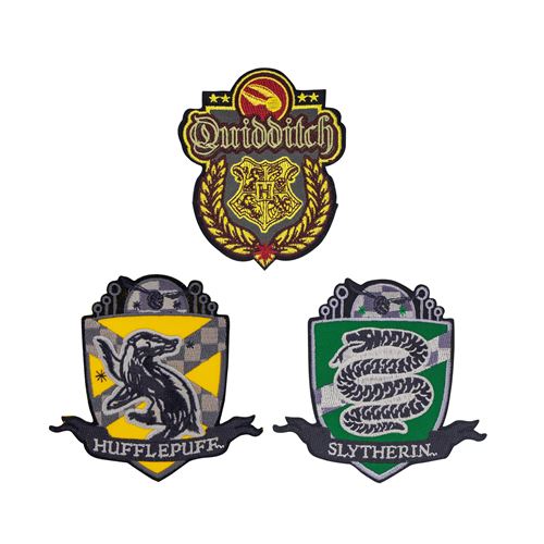 Harry Potter Cinereplicas - Écussons Quidditch Poudlard (Hogwarts) - Set de 3 - Edition Deluxe