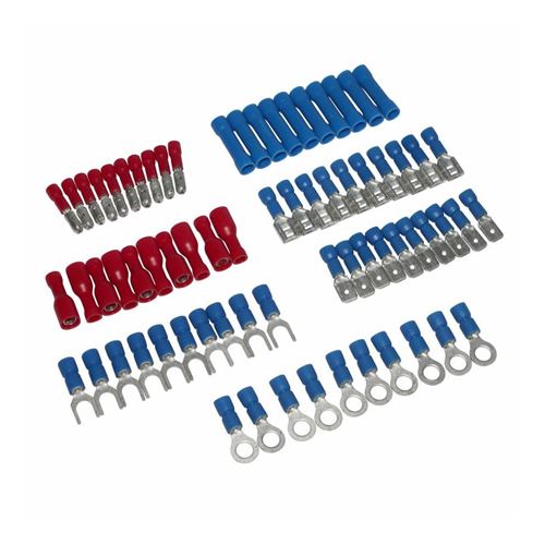 Cosse electrique plate males + femelles (assortiment sachet de 70 pieces) -p2r-