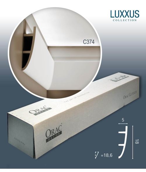 Orac Decor C374 LUXXUS 1 carton complet 8 Corniches Moulures Cimaises 16m