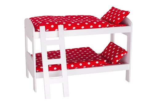 Goki couchette en bois pour poupées 54 x 29 x 37 cm blanc
