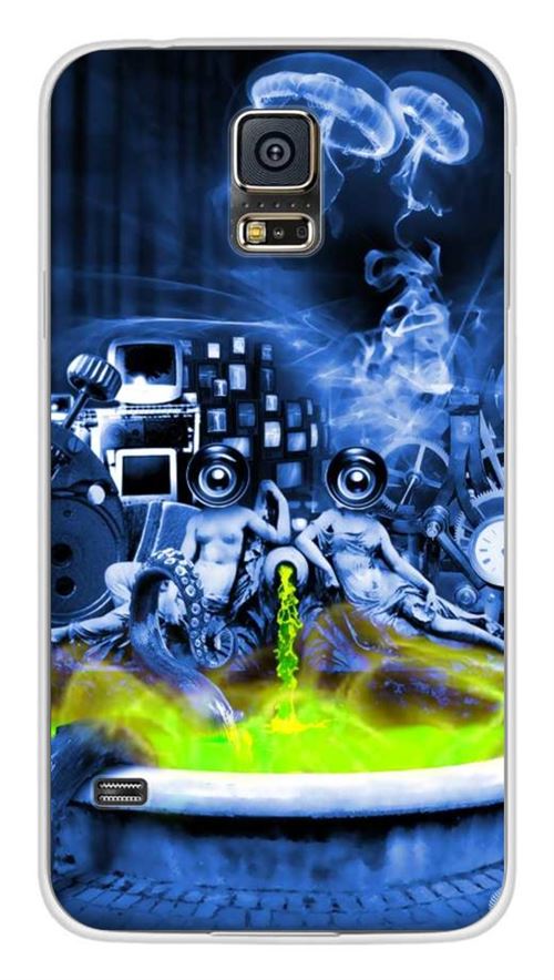 Coque en silicone imprimée compatible Samsung Galaxy S5 Fontaine