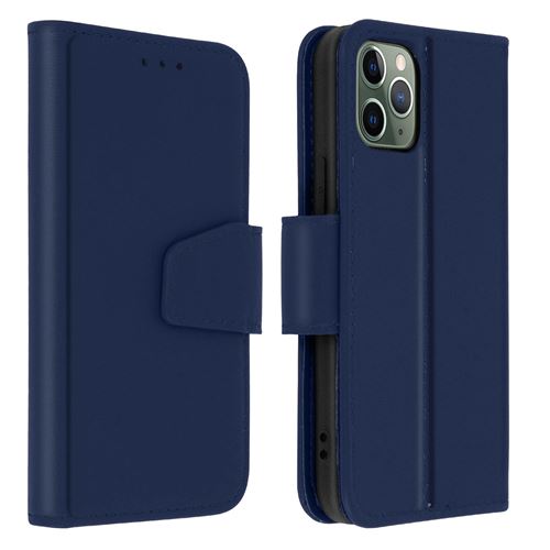 Avizar Housse Pour iPhone 11 Pro Cuir Porte-carte Fonction Support Premium Bleu Nuit