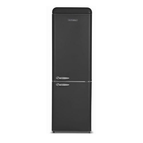 Réfrigérateur Combiné Inversé Vintage 315 Litres (225 Litres + 90 Litres) - Tout No Frost - Schneider Scb315Vnfb - Coloris Noir - A++