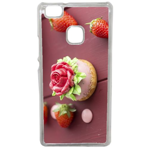Coque Choux Cup Cake Fraise Rose Compatible Huawei Mate 9 Lite Transparent