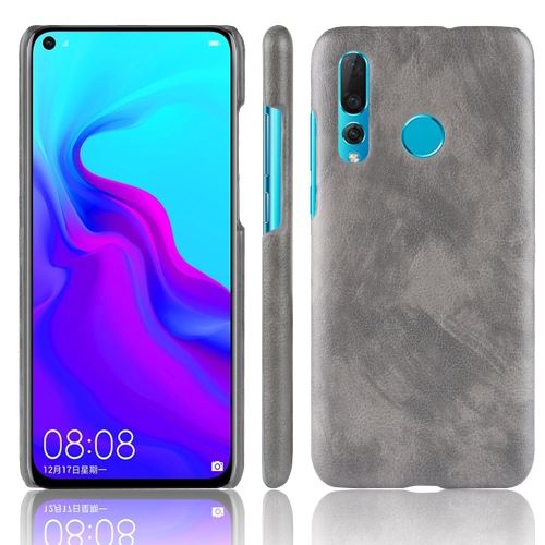 Etui en PU litchi gris pour votre Huawei Nova 4
