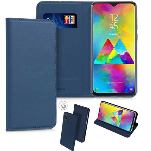 Etui Coque Pochette de Protection pour SAMSUNG GALAXY M20 -Bleu