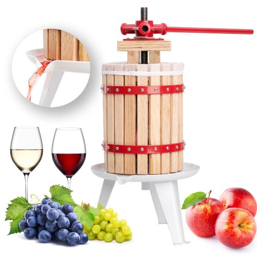 Bc-elec - 6L-FP Presse-fruits et presse-agrumes mécanique de 6L en bois de chêne