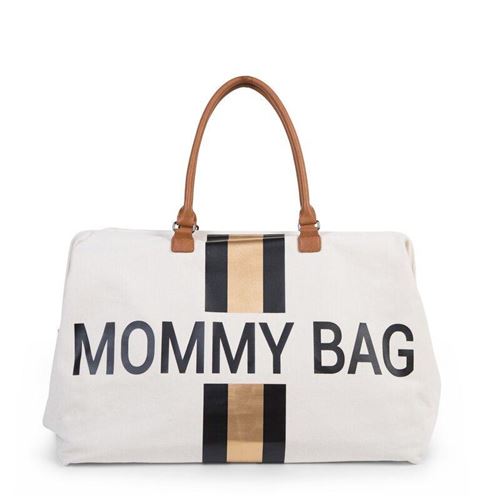 Sac à langer mommy bag canvas blanc et or - child wheels