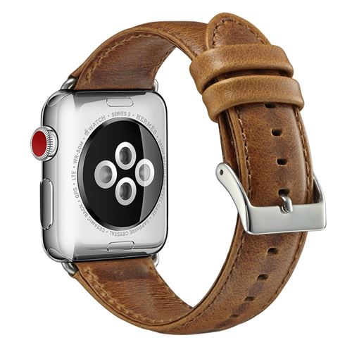 Bracelet Cuir de Vache Bracelet en Cuir Compatible avec Apple Watch 42mm  iWatch Série 4,Série 3,Série 2,Série 1 Homme Femme Bleu