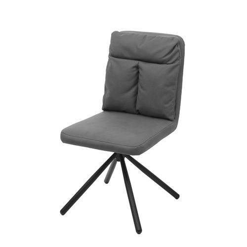 Chaise de salle à manger MENDLER HWC-G58 tissu gris