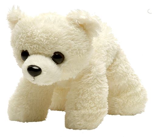 Wild Republic Hug'Ems peluche : ours polaire 18 cm blanc