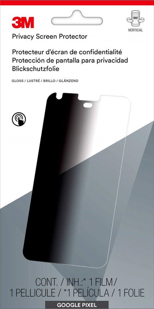 3M Privacyscreenprotector voor Google Pixel - Schermprivacyfilter (portret) - 5 - zwart - voor Google Pixel