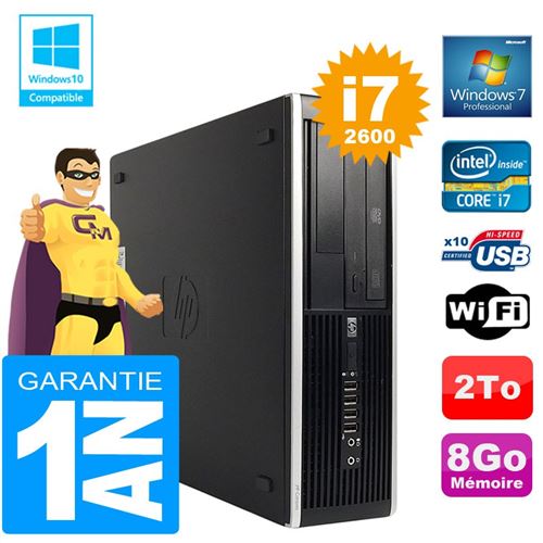 Pc hp compaq 8300 sff core i7-2600 ram 8go disque 2 to graveur dvd wifi w7 État correct - Hewlett-Packard reconditionné disponible sur Fnac