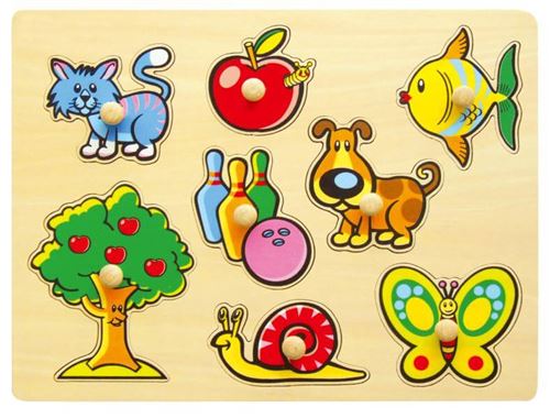 Sapin malin - sm58896 - puzzle - encastrement à boutons - sujets familiers