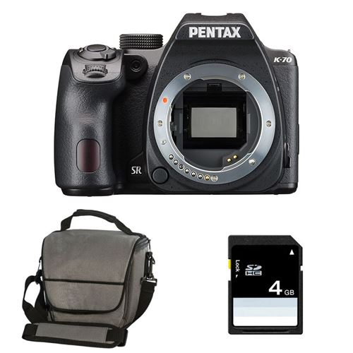 Pentax appareil photo reflex k70 noir nu + sac + carte sd 4go