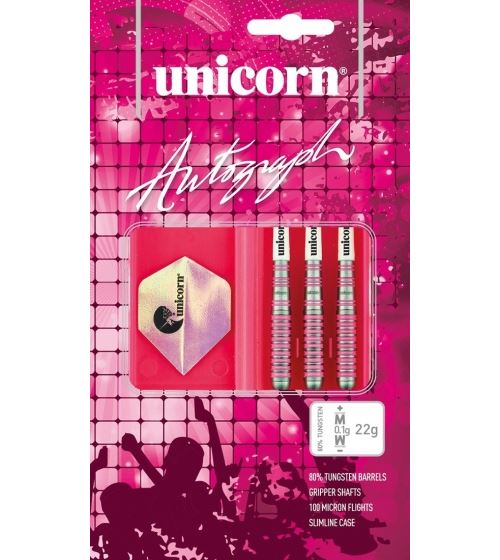 Unicorn fléchettes flèches pointe Autographacier 80% poids 22 grammes