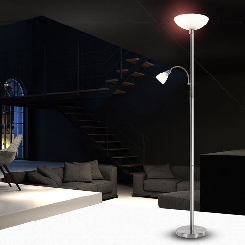 GLOBO Lampadaire LED Lampe de Plancher pour Salon BLADE Chrome 58931
