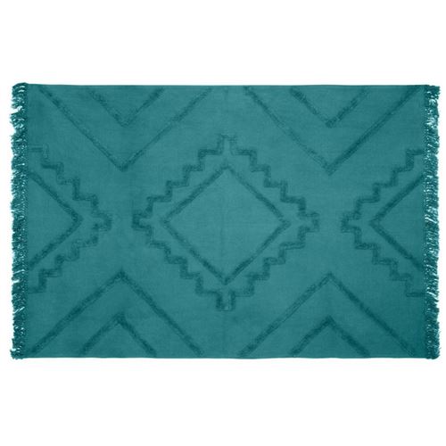 Tapis Déco Tufté Inca 120x170cm Bleu Canard