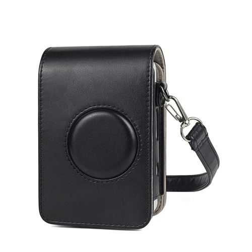 Étui en cuir PU antichoc pour Fujifilm Instax Mini Liplay - Noir