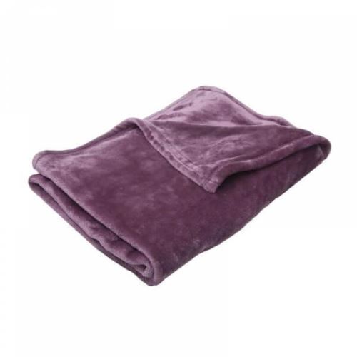 Babycalin - couverture bébé violine flanelle - 100 x 150 cm