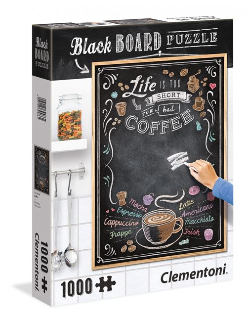 Clementoni tableau noir puzzle café 1000 pièces