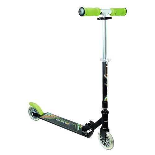 Authentic Sports 102 Trottinette en aluminium -noir / vert - avec les roues lumineux