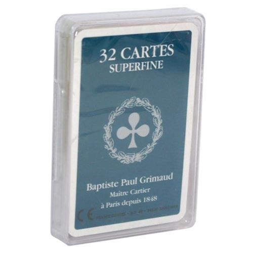 Jeu de 32 Cartes Superfine. Boite Cristal.