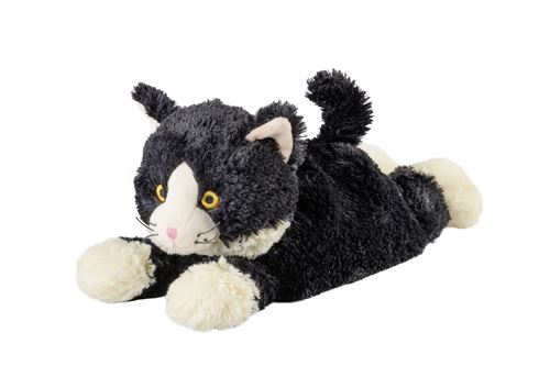 Warmies chat en peluche chaud 26 cm gris foncé