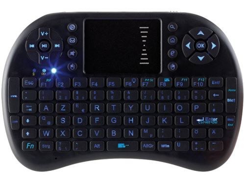 Mini clavier multimédia sans fil rétroéclairé MFT-245 avec pavé tactile